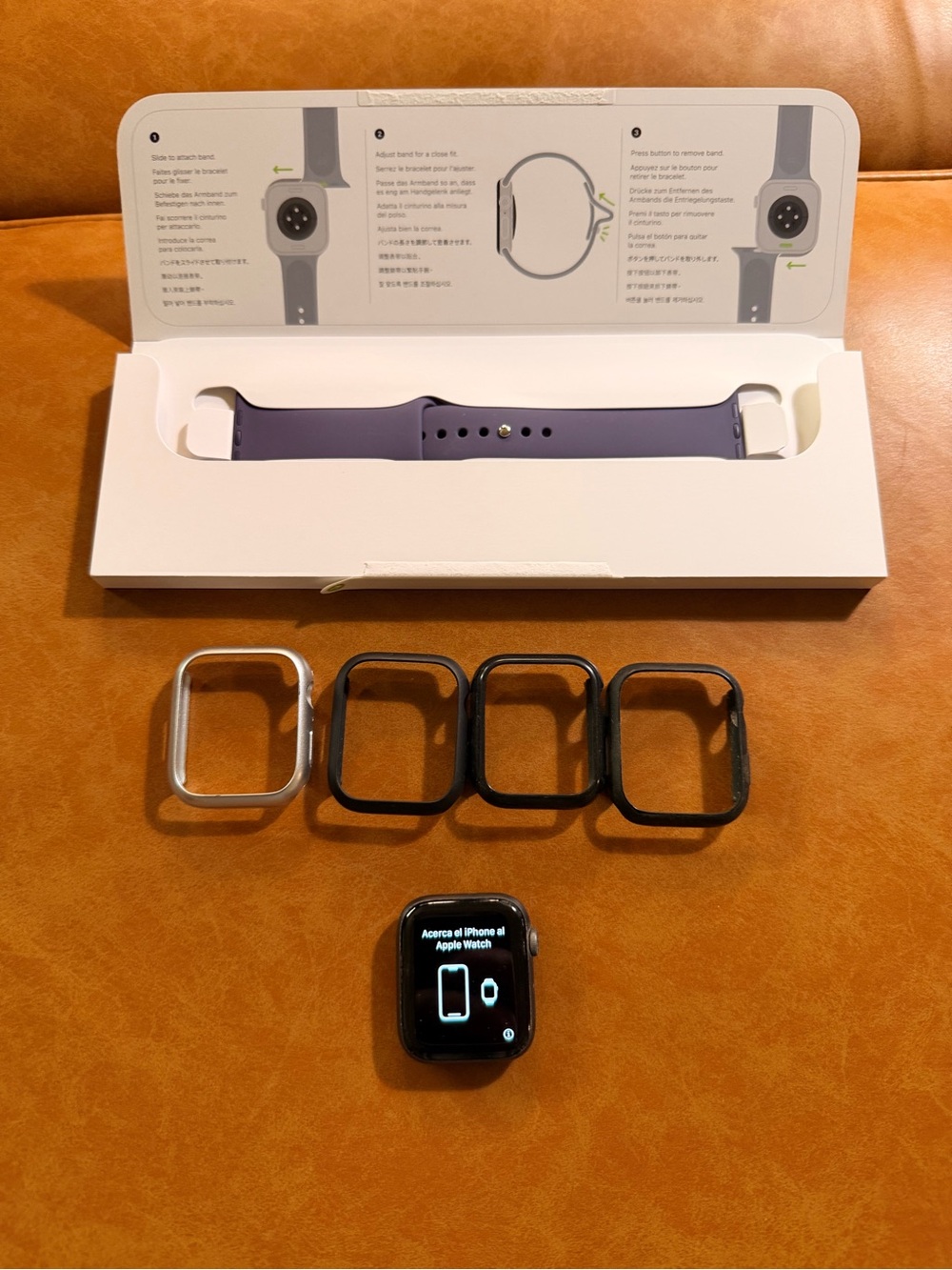Apple Watch Series 4 Nike w/ new Purple Sport Band and Multiple Protective Cases